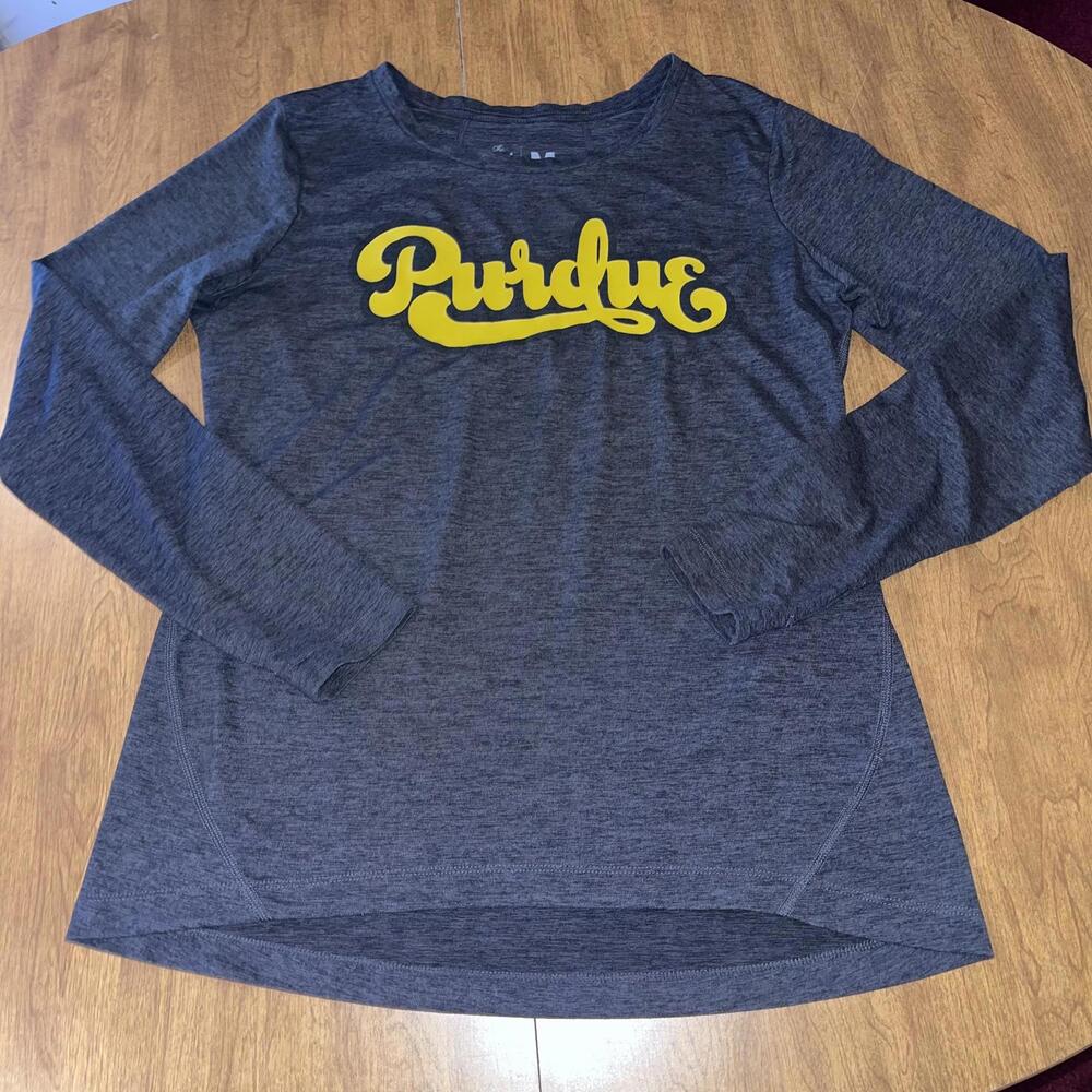The Shop Indy Purdue Long Sleeve Athletic Shirt Women's Medium Gray NCAA Soft